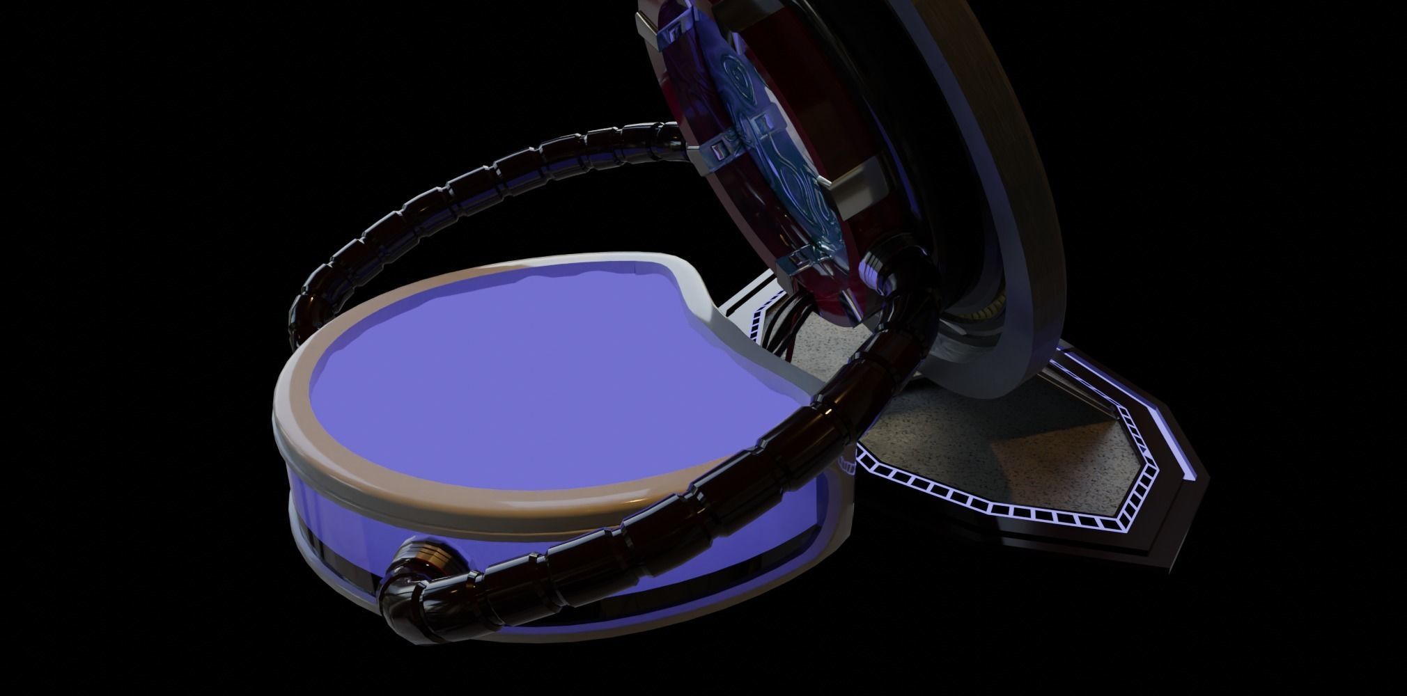 Sci Fi time travel portal Free 3D model_8