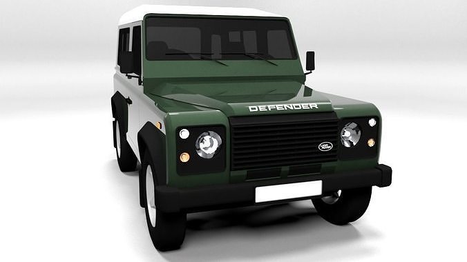 LAND ROVER DEFENDER 90 1999 LOWPOLY Low-poly 3D model