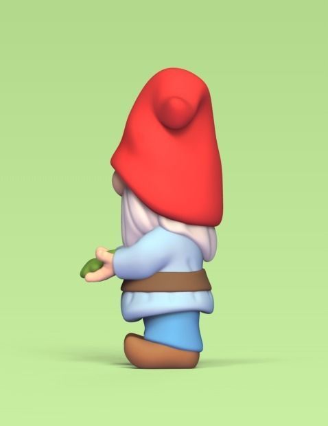 Gnome Giving Clover 3D print model_2