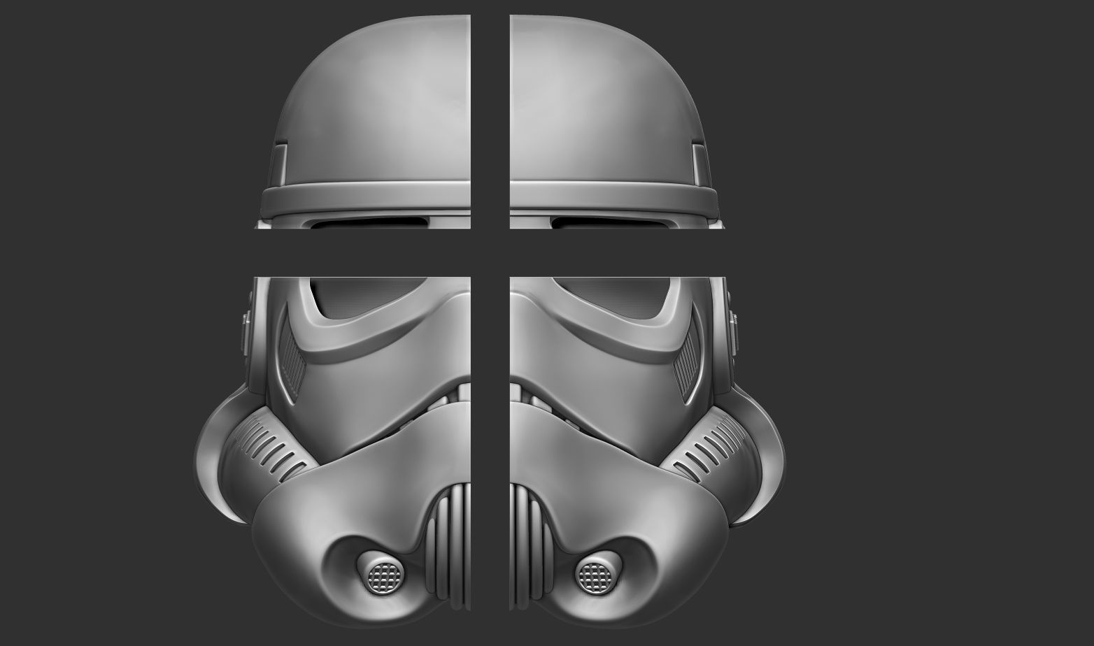Stormtrooper helmet life size scale from Rouge one 3D print model_20