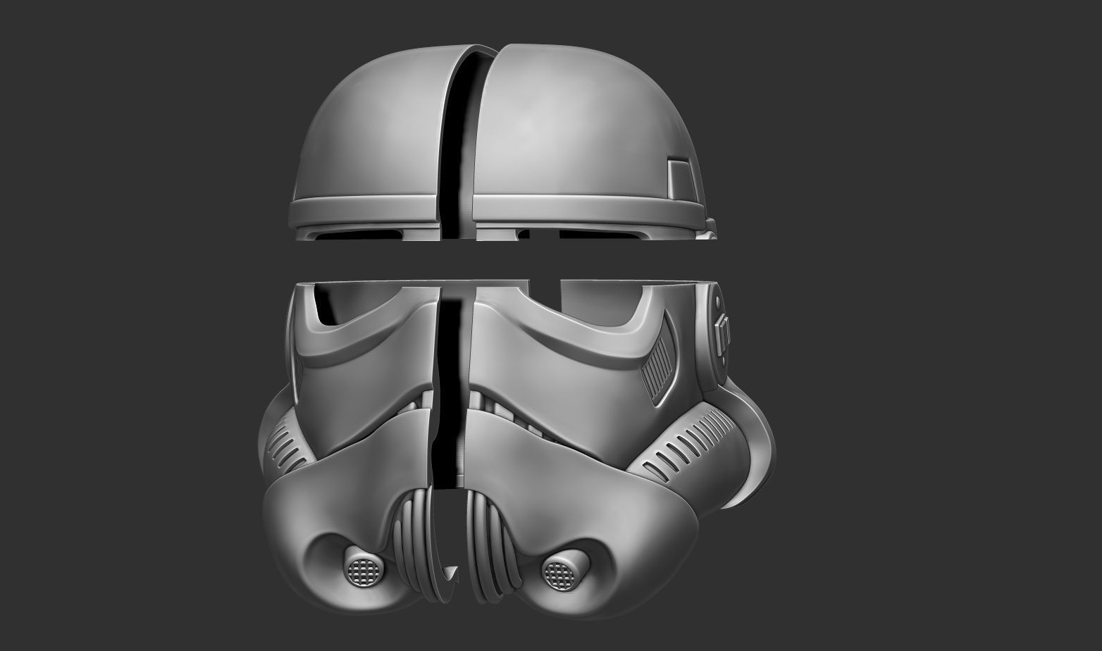 Stormtrooper helmet life size scale from Rouge one 3D print model_19