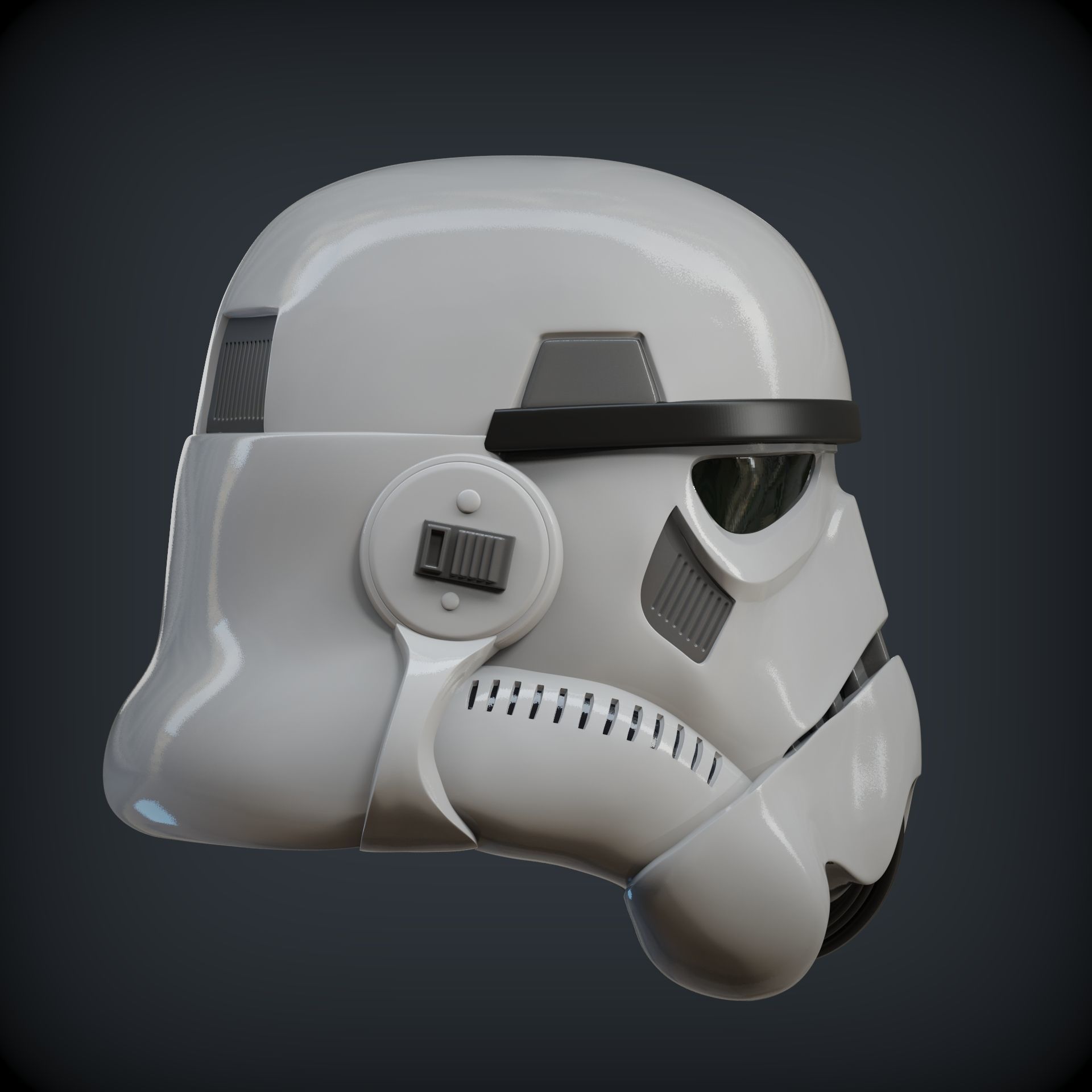 Stormtrooper helmet life size scale from Rouge one 3D print model_4