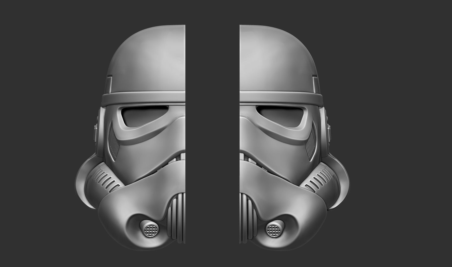 Stormtrooper helmet life size scale from Rouge one 3D print model_15