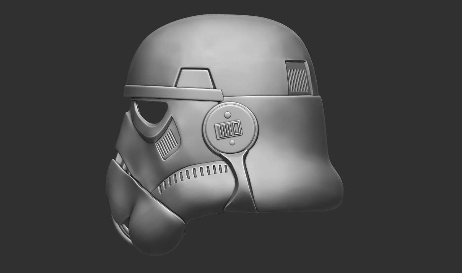 Stormtrooper helmet life size scale from Rouge one 3D print model_10