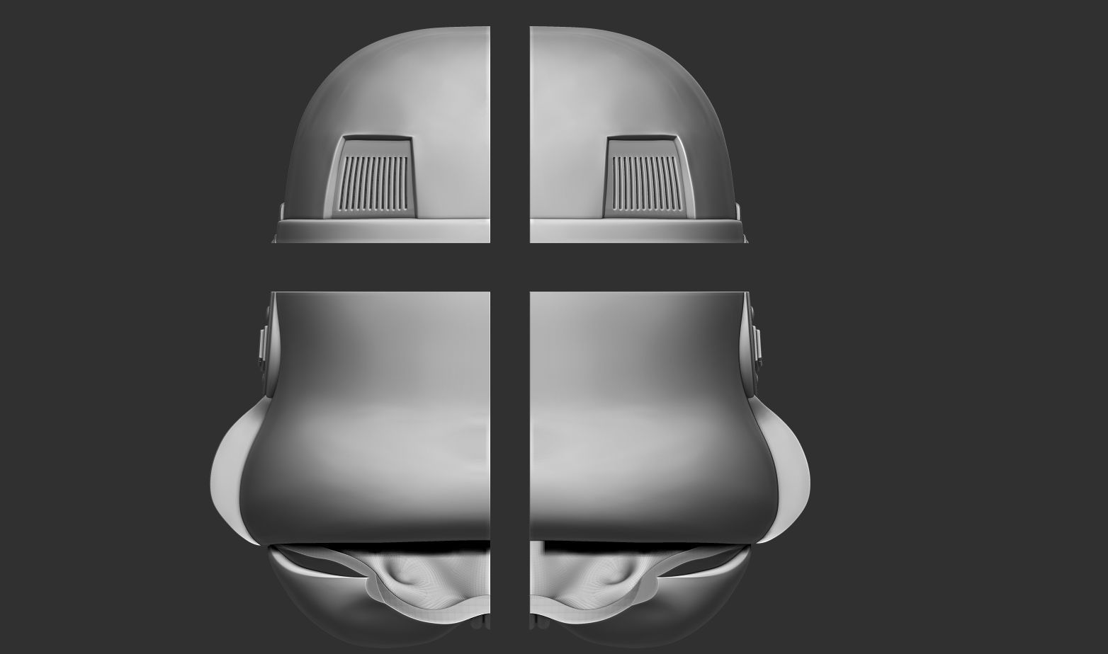 Stormtrooper helmet life size scale from Rouge one 3D print model_21