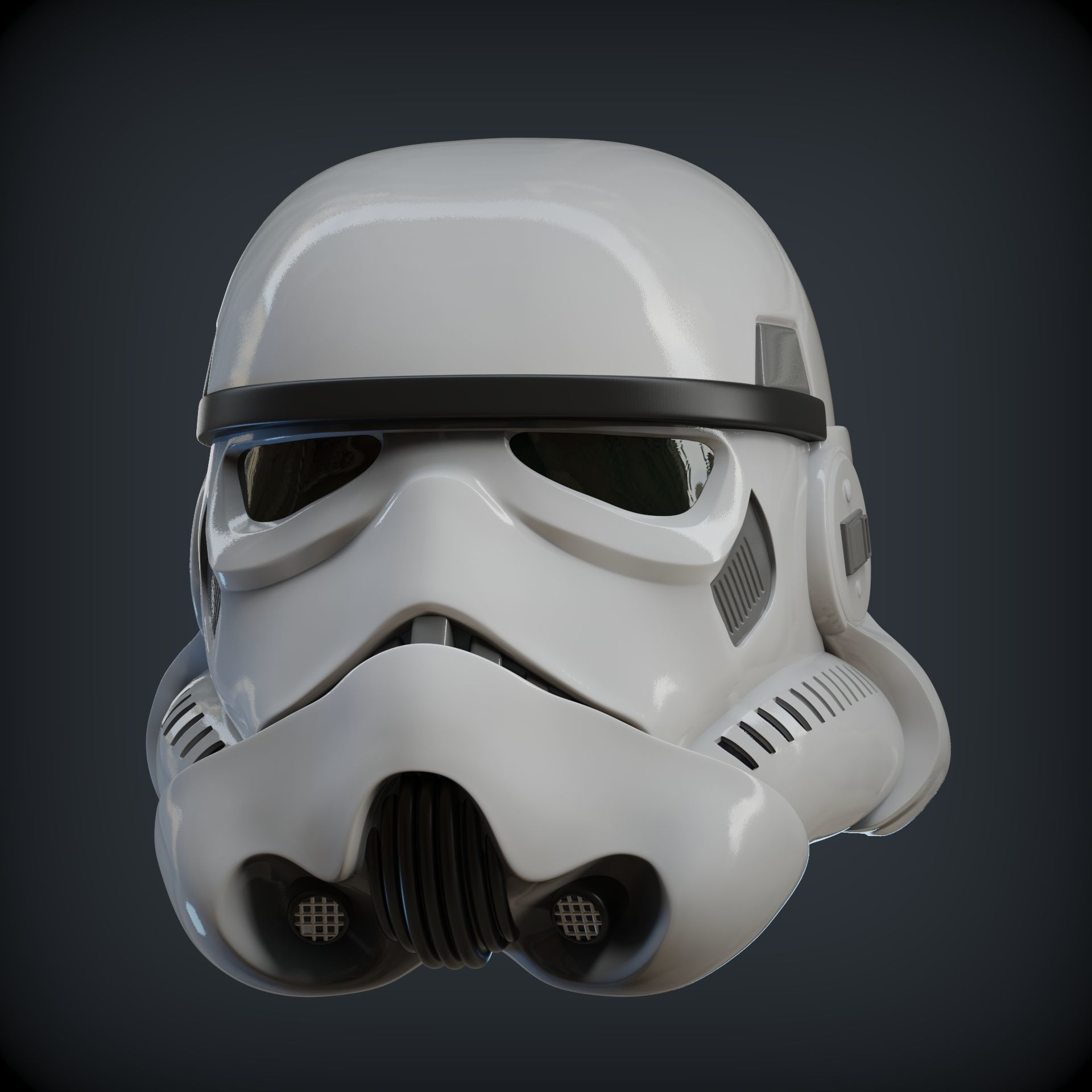 Stormtrooper helmet life size scale from Rouge one 3D print model_1