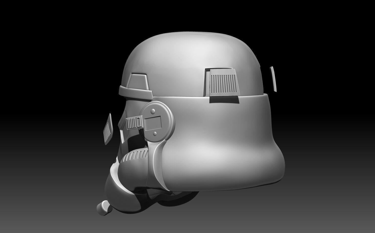Stormtrooper helmet life size scale from Rouge one 3D print model_7