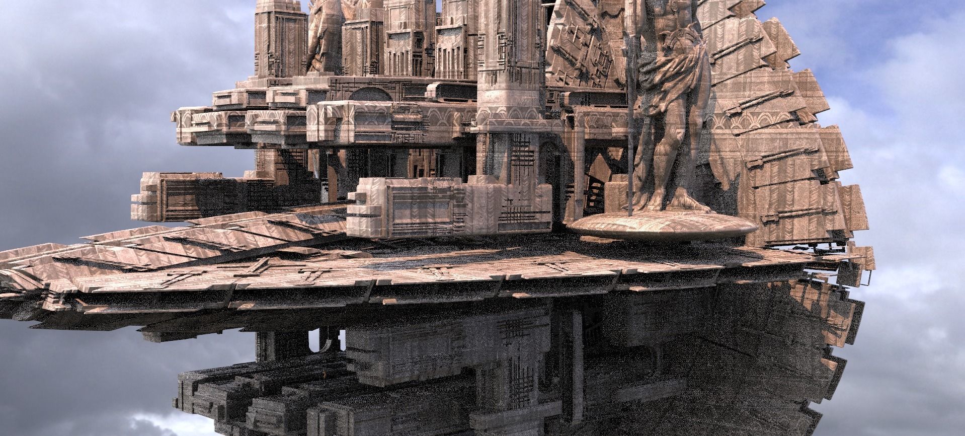 Mayan Xaman Dreadnaught city 2 3D model_2