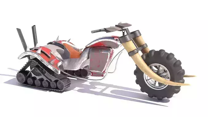 PBR Chopper toy motorcycle 3D model