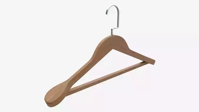 Hanger For Clothes Wooden 01 Dark