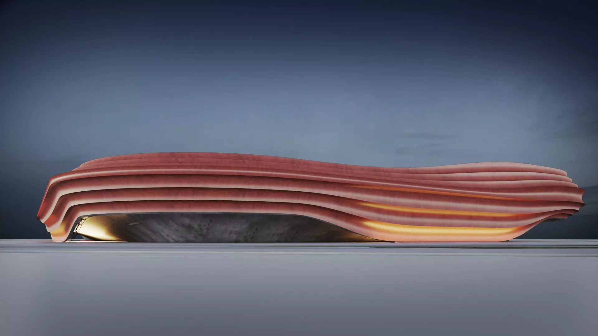 Stadium table with lights 3D model