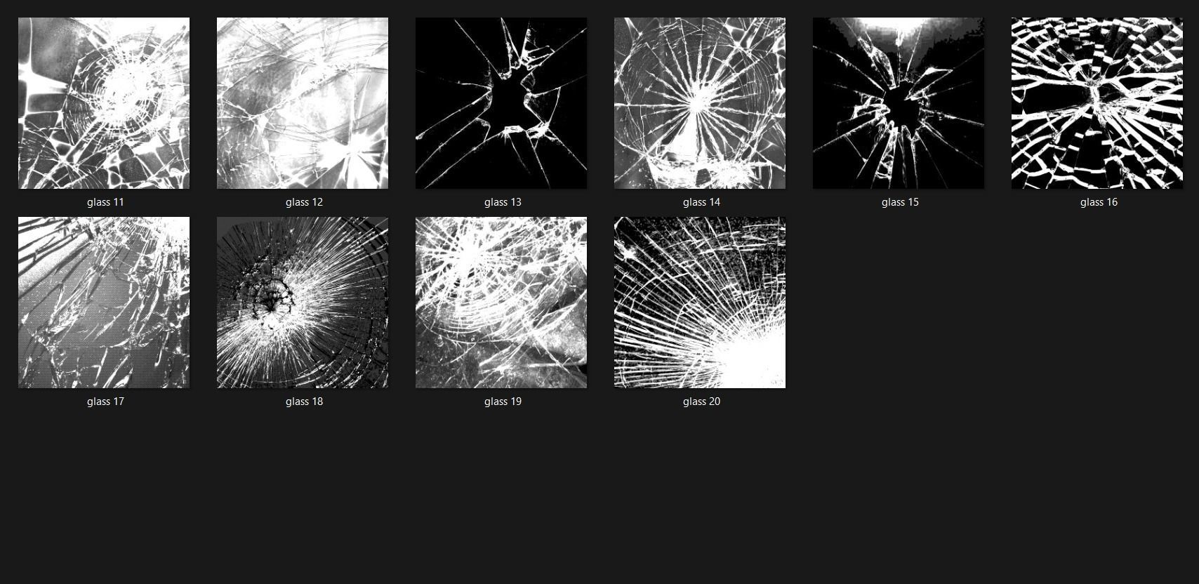 Broken Glass 2100 Alpha Patterns 2K Size Full Pack Texture_11