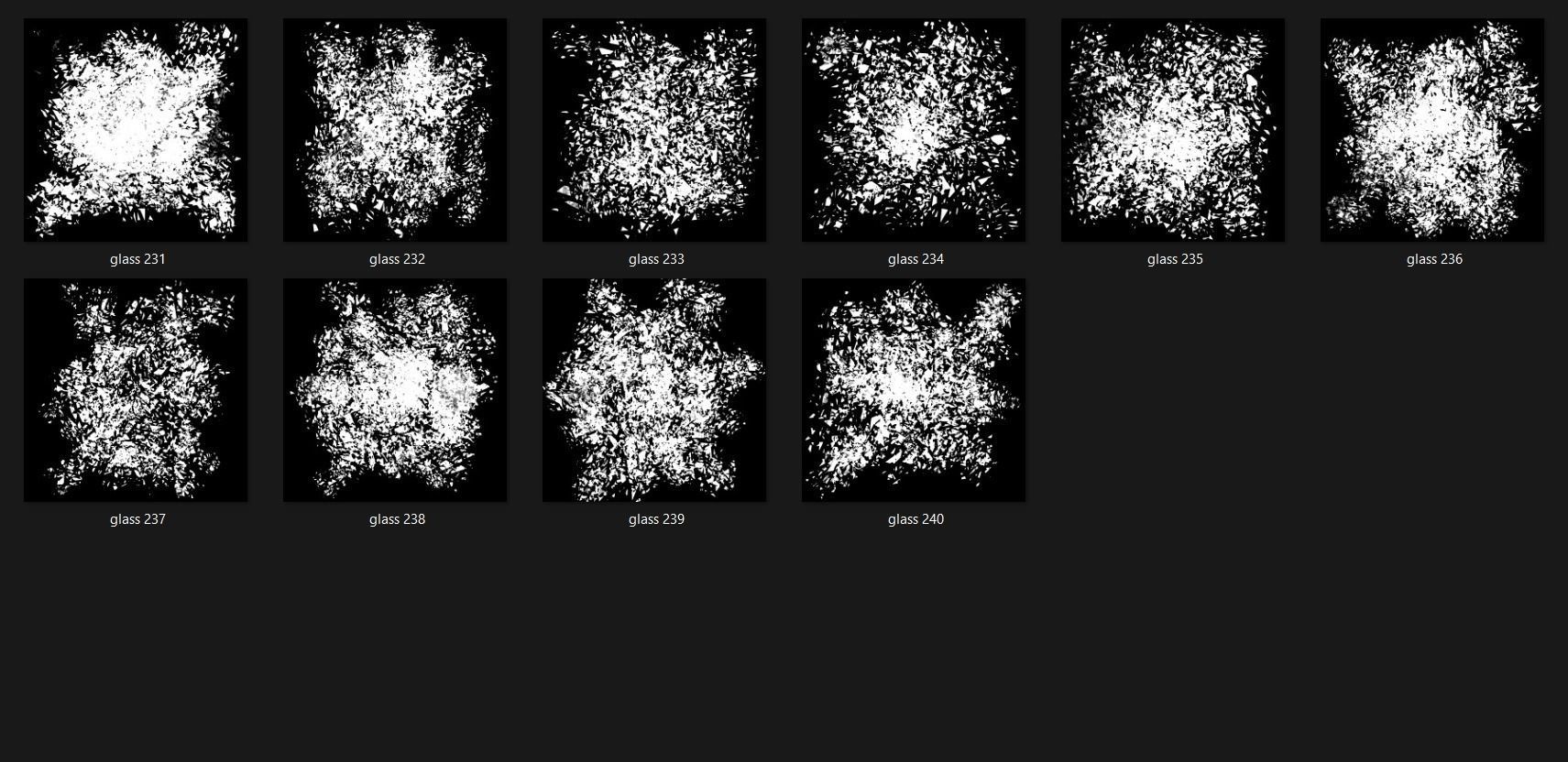 Broken Glass 2100 Alpha Patterns 2K Size Full Pack Texture_16