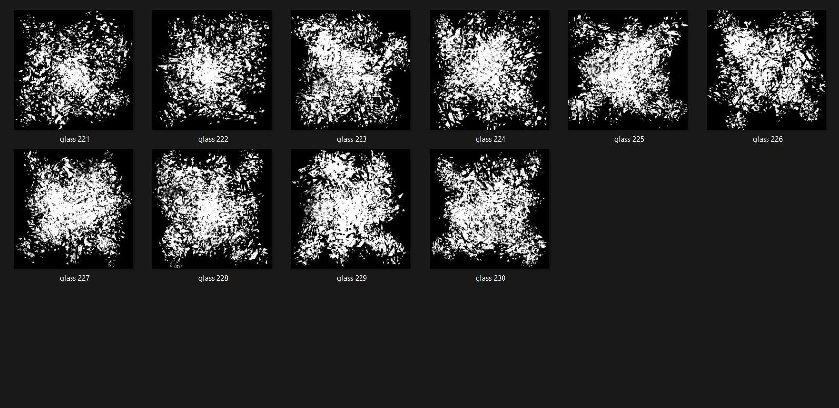 Broken Glass 2100 Alpha Patterns 2K Size Full Pack Texture_15