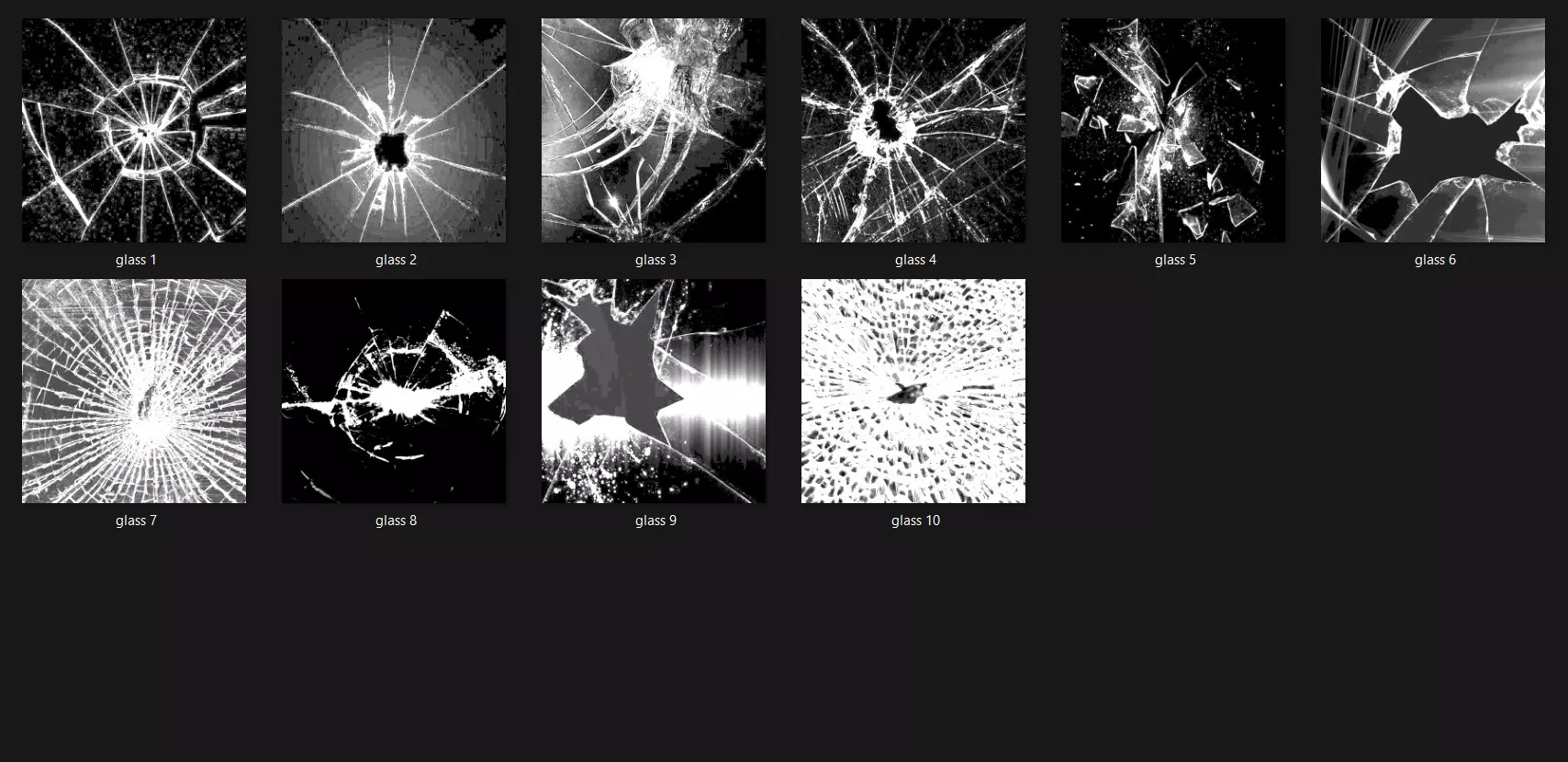 Broken Glass 2100 Alpha Patterns 2K Size Full Pack Texture_0