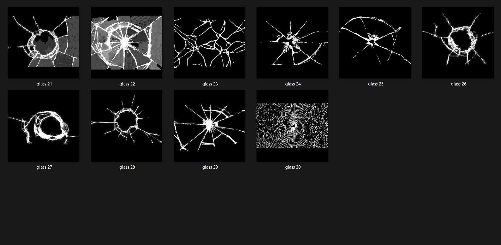 Broken Glass 2100 Alpha Patterns 2K Size Full Pack Texture_22