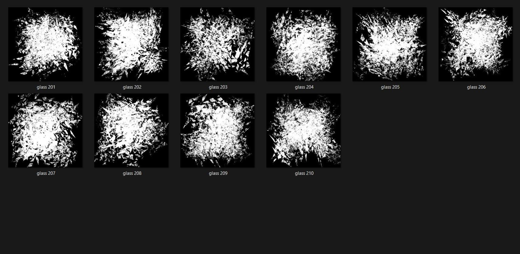 Broken Glass 2100 Alpha Patterns 2K Size Full Pack Texture_13