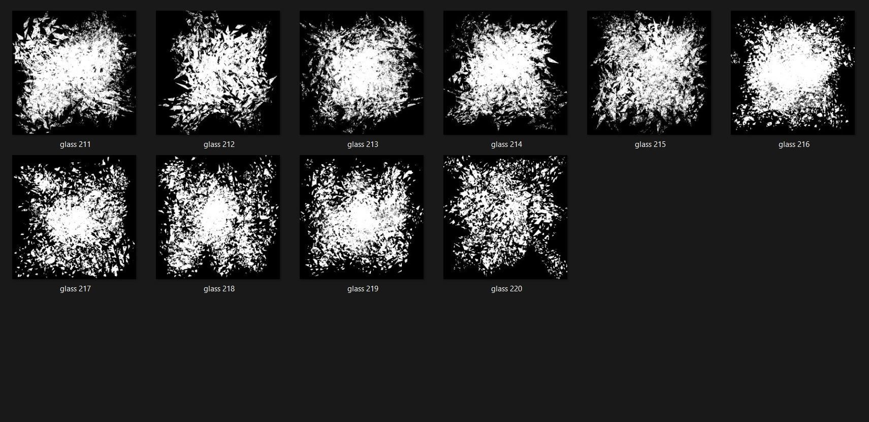 Broken Glass 2100 Alpha Patterns 2K Size Full Pack Texture_14