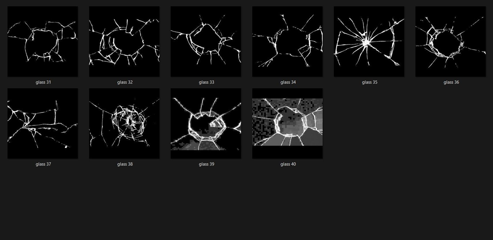 Broken Glass 2100 Alpha Patterns 2K Size Full Pack Texture_29