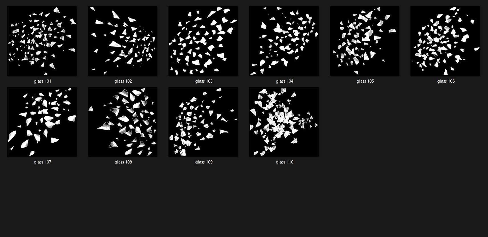 Broken Glass 2100 Alpha Patterns 2K Size Full Pack Texture_2