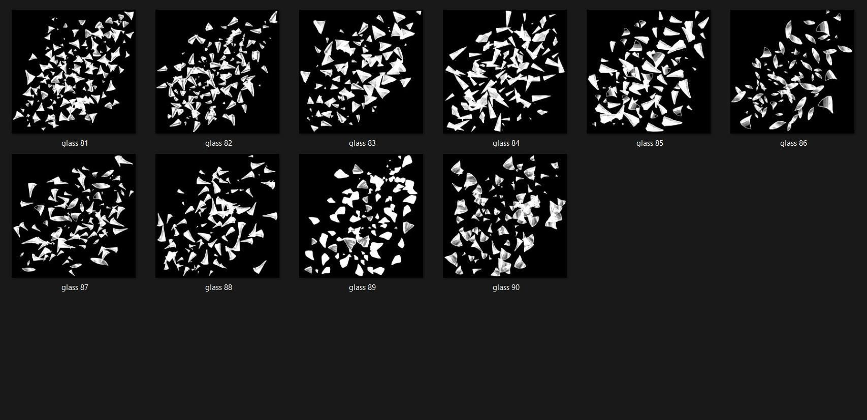 Broken Glass 2100 Alpha Patterns 2K Size Full Pack Texture_34