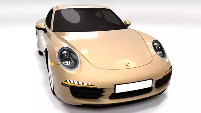 PORSCHE CARERRA 911 991 LOWPOLY Low-poly 3D model