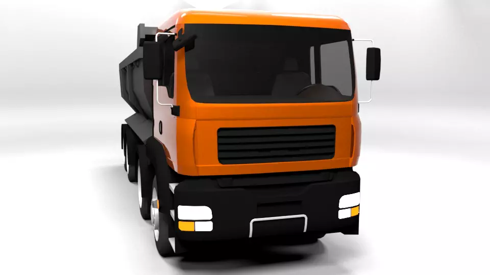 KIPPER TRUCK LOWPOLY Low-poly 3D model