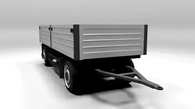 TRUCK TRAILER 2 LOWPOLY