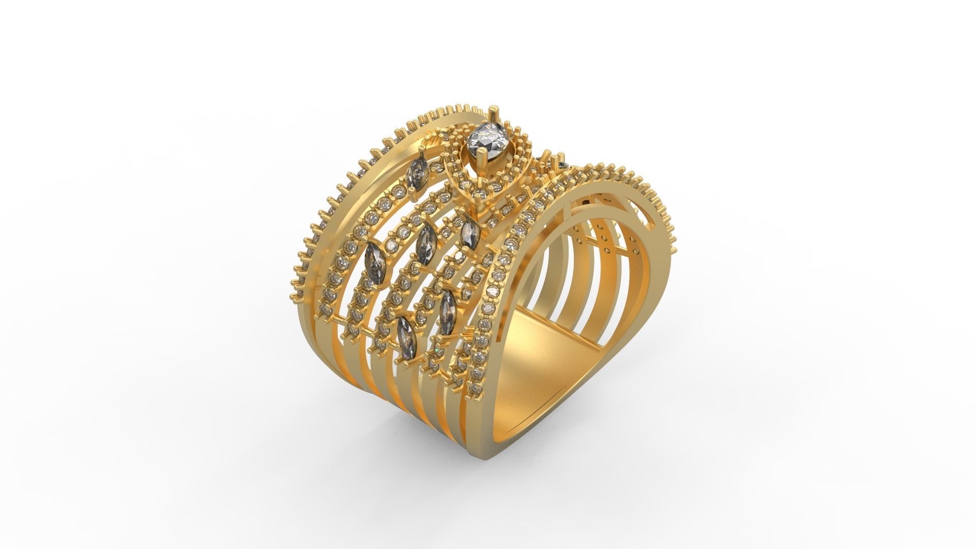 Cocktail Ring 243 3D print model_1