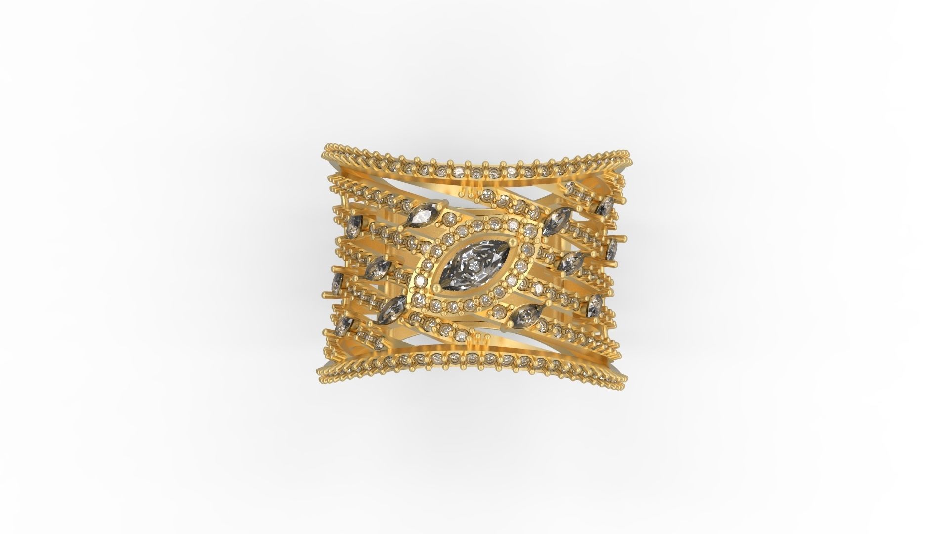 Cocktail Ring 243 3D print model_4