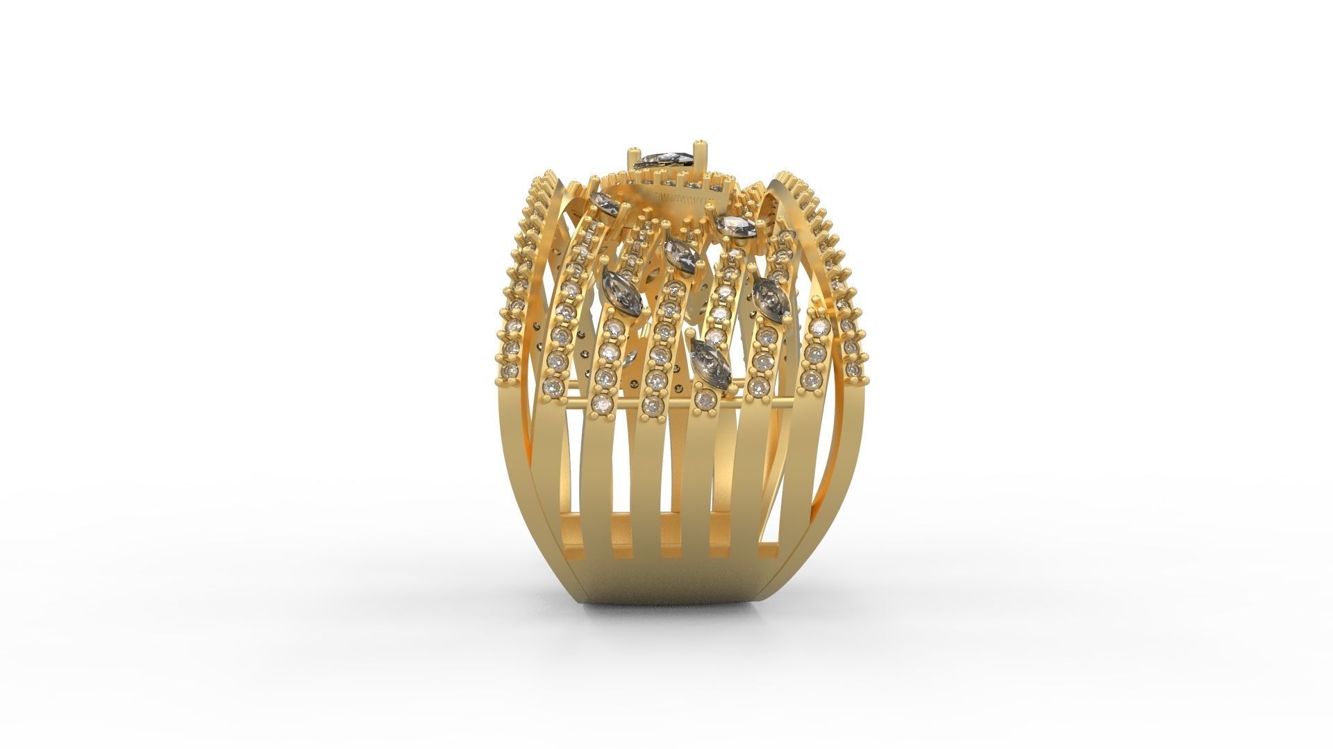 Cocktail Ring 243 3D print model_3