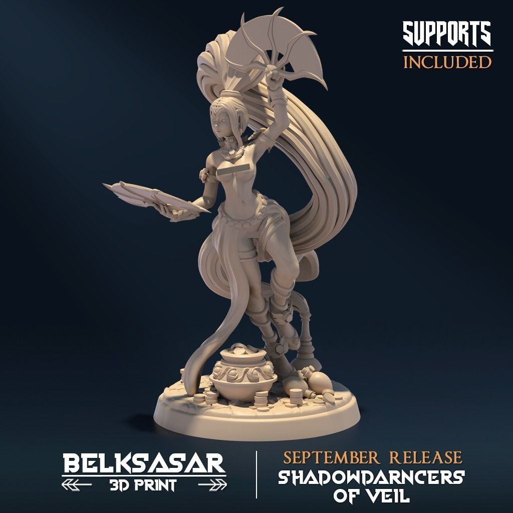 Djinni of the Veil A Nude and Normal 3D print model_1