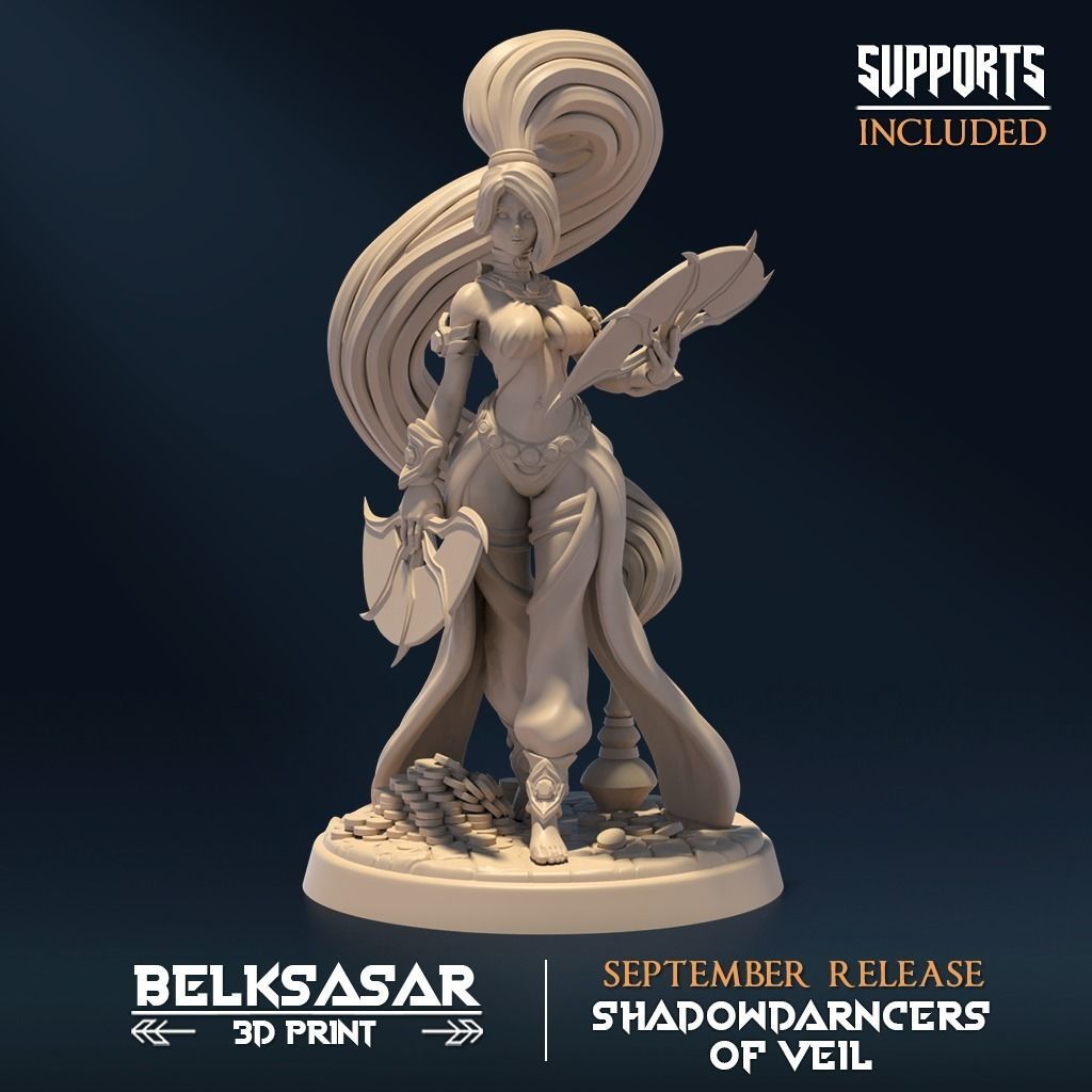 Djinni of the Veil B Normal and Nude 3D print model_2