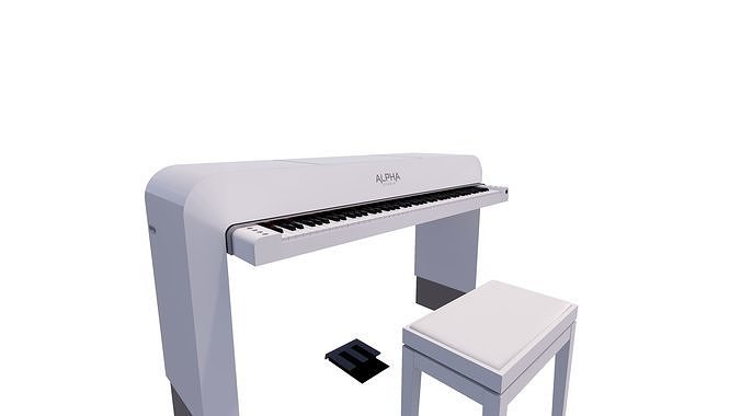 FA Porsche Design I Alpha Studio Piano Low-poly 3D model