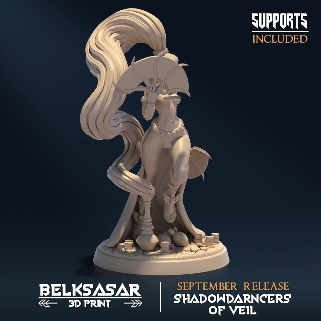 Djinni of the Veil C Nude 3D print model_1