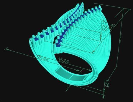 Cocktail Ring 268 3D print model_8
