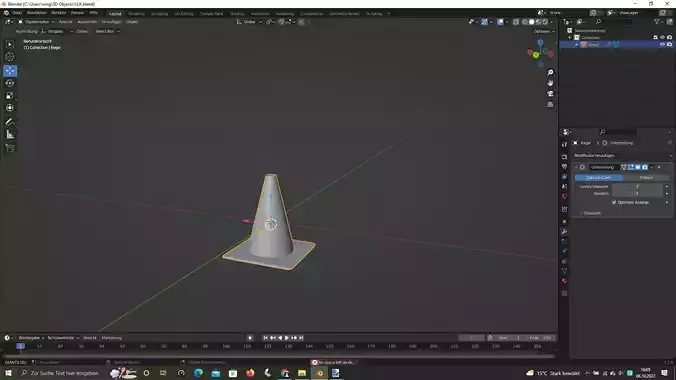 Verkehrs-leitkegel traffic cone with stripes