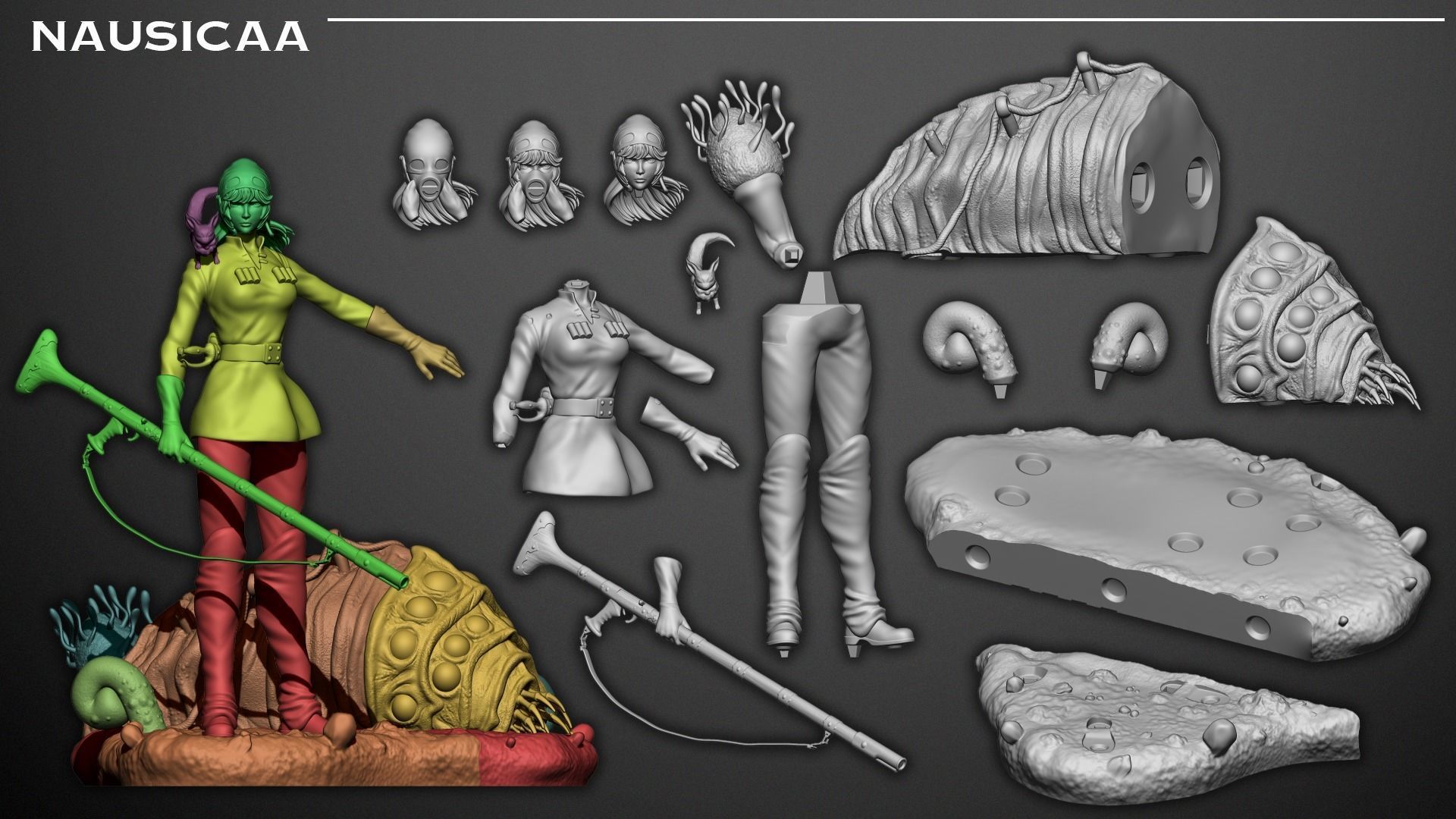 Nausicaa of the Valley of the Wind 3D print model_7