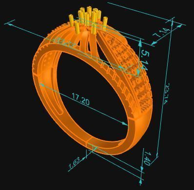 Cocktail Ring 277 3D print model_8