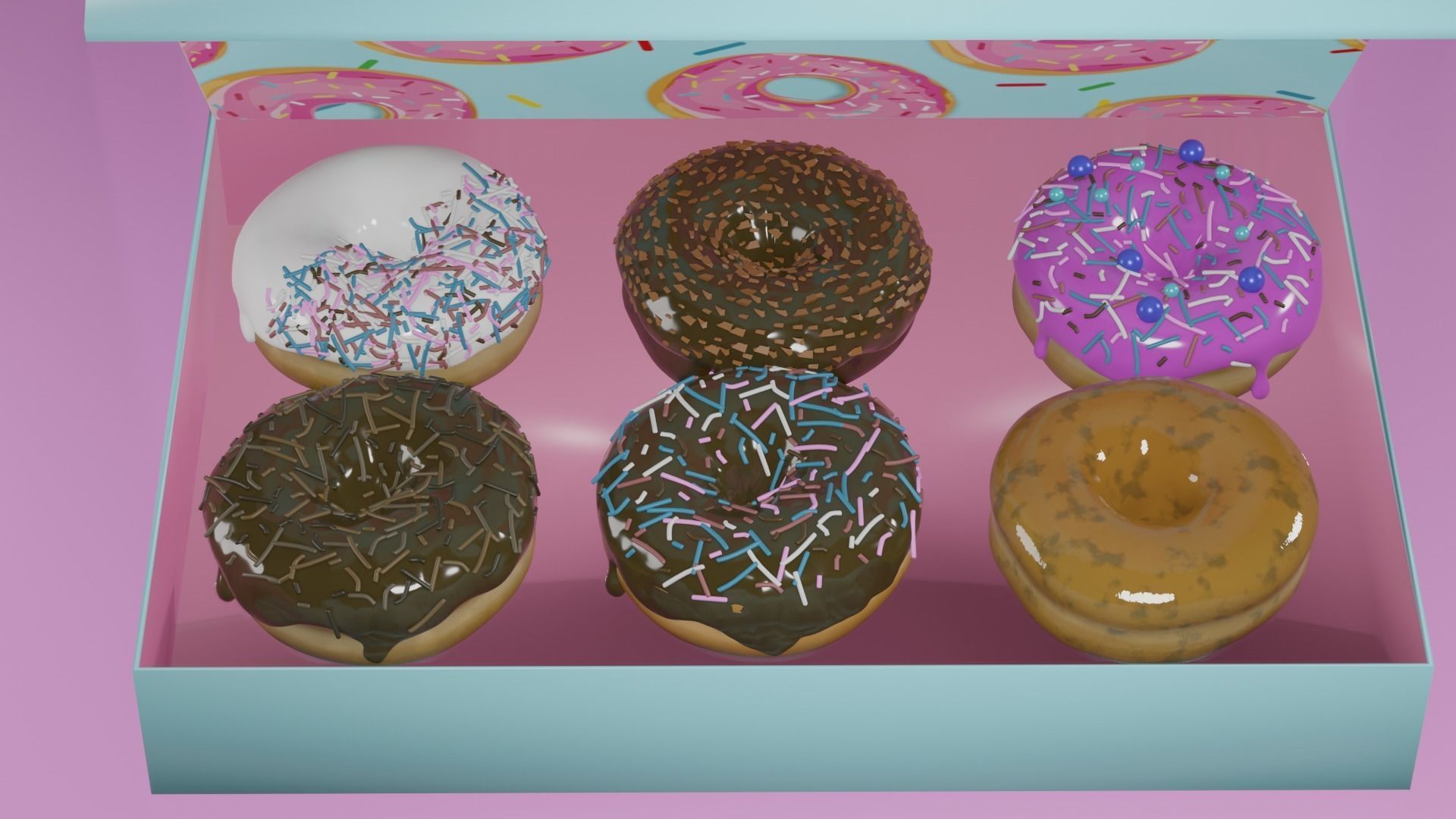 donut Free low-poly 3D model_8