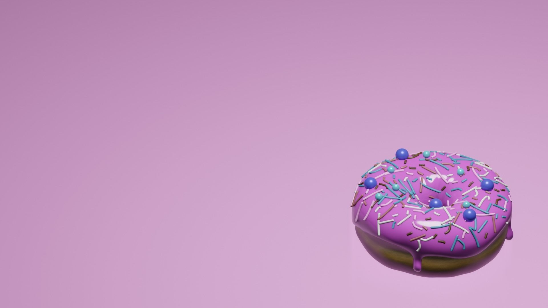 donut Free low-poly 3D model_7