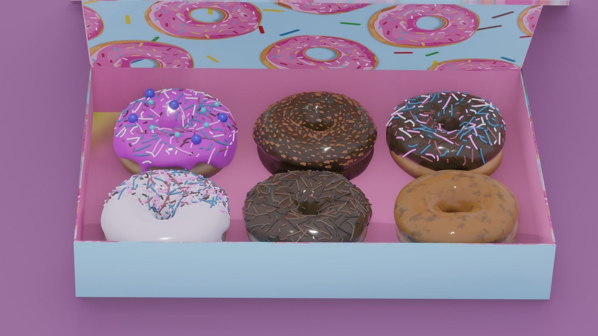 donut Free low-poly 3D model_9