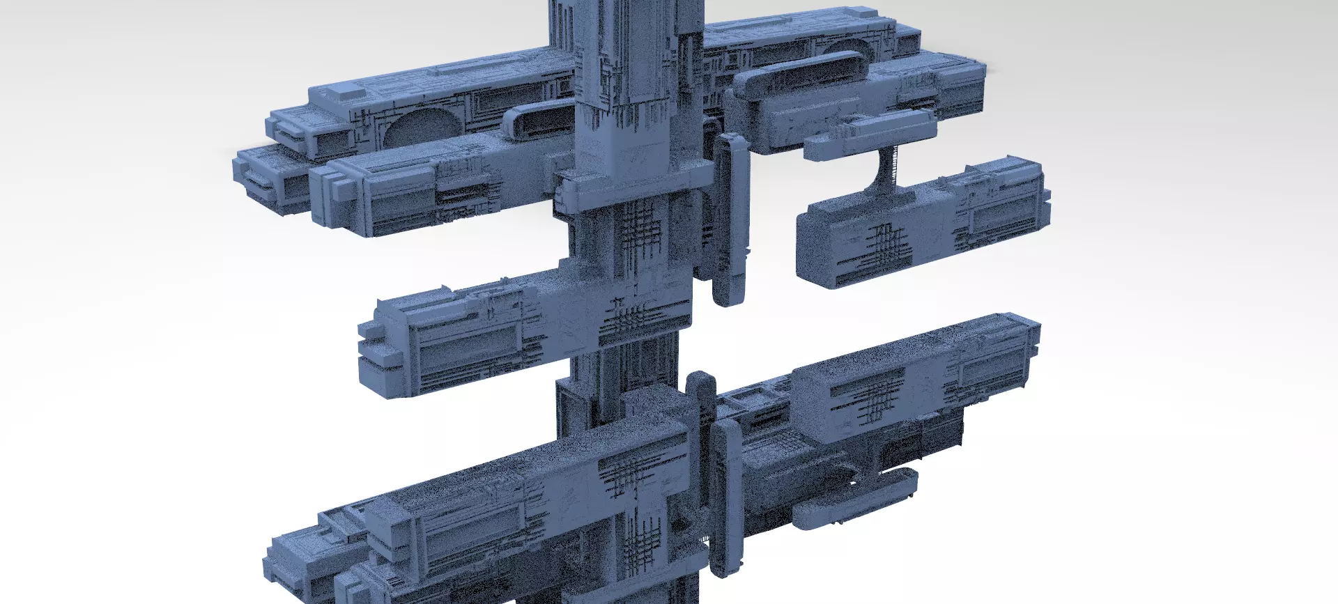 Sci-Fi City Maze Labyrinth blocks 1 3D model_0