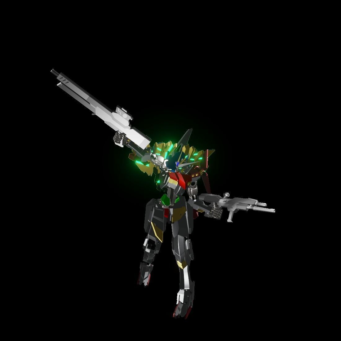 TheMechaNoid 9 gundam with lights 3D model_15
