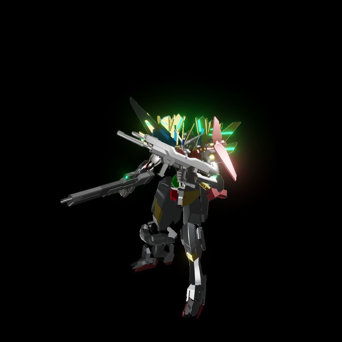 TheMechaNoid 9 gundam with lights 3D model_7