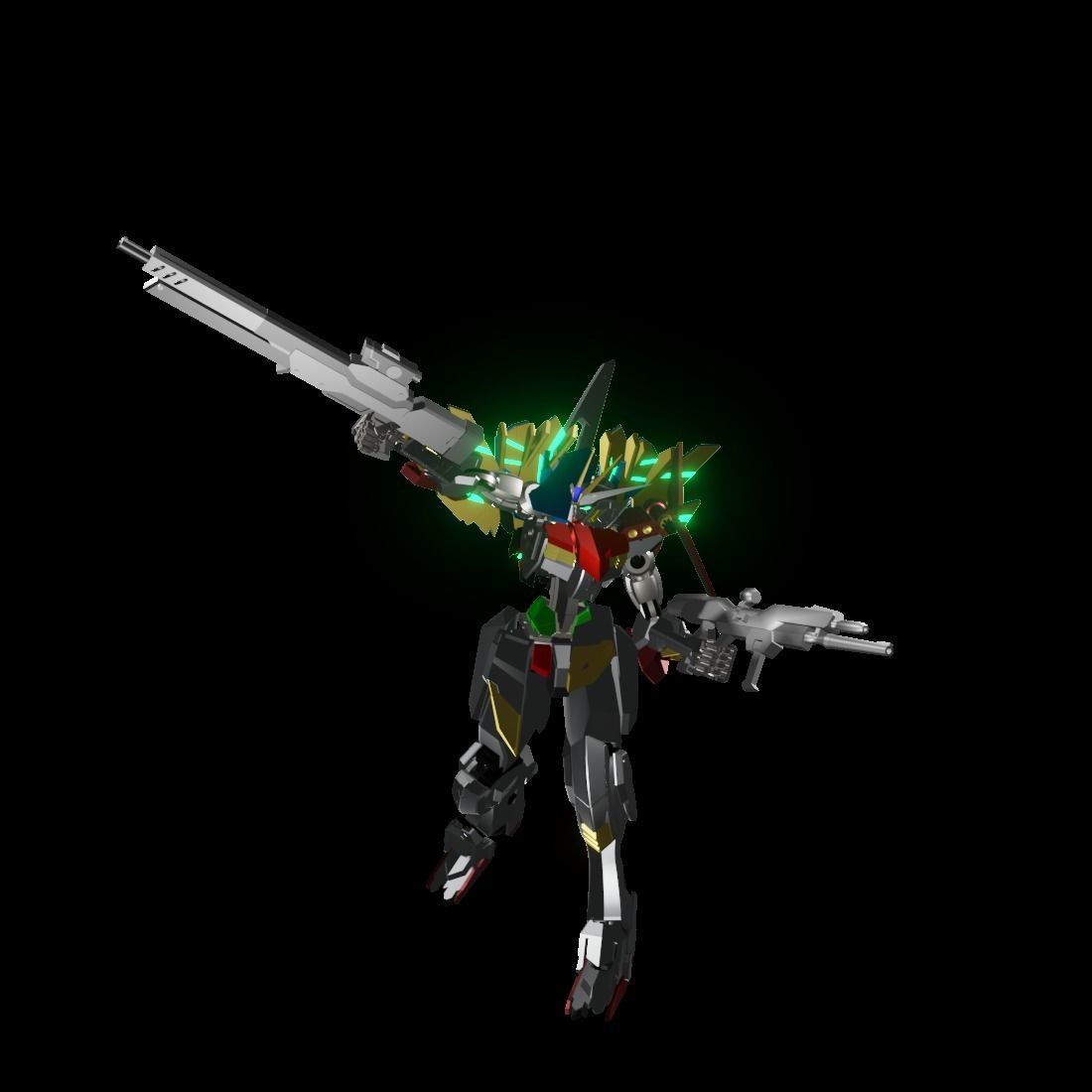 TheMechaNoid 9 gundam with lights 3D model_11