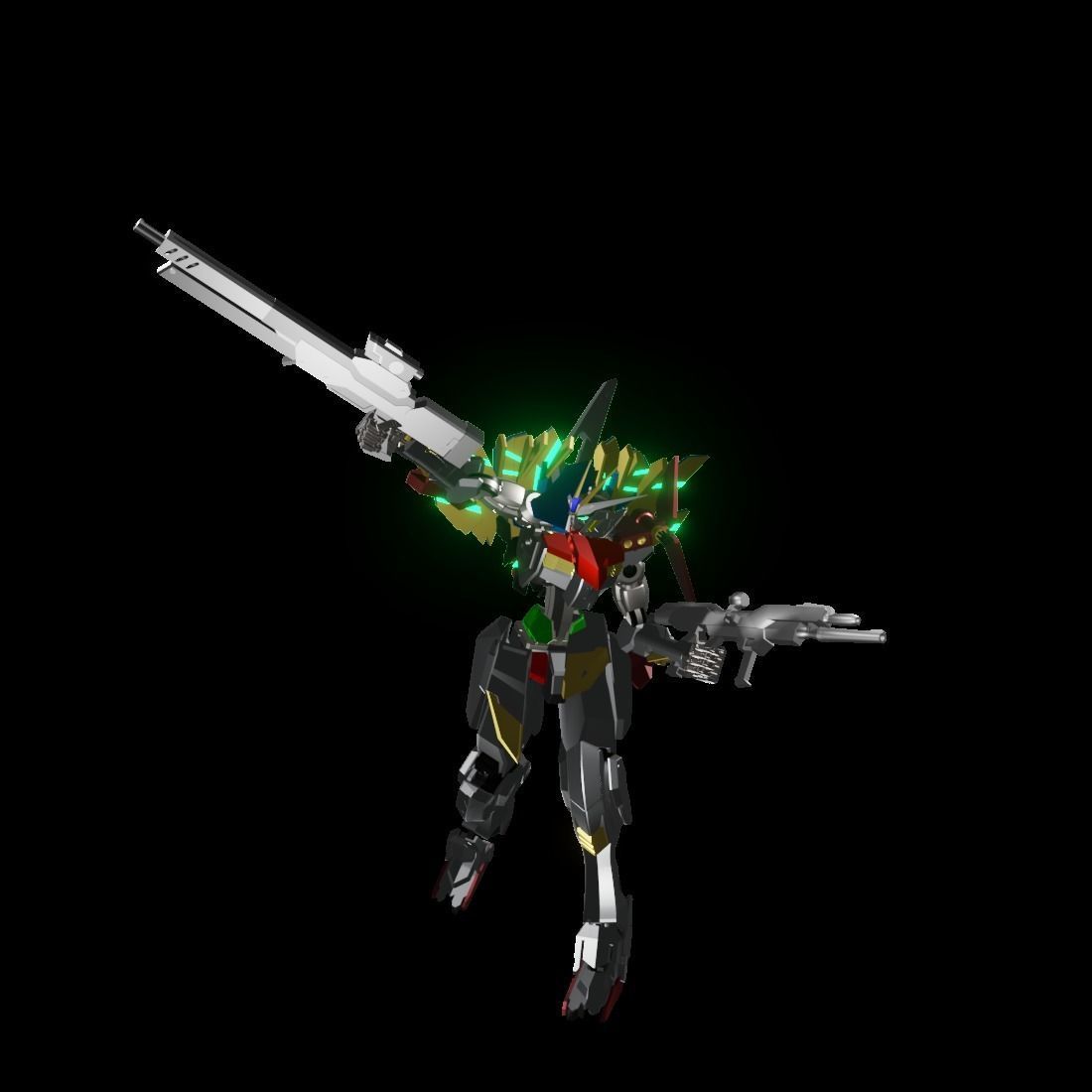 TheMechaNoid 9 gundam with lights 3D model_12