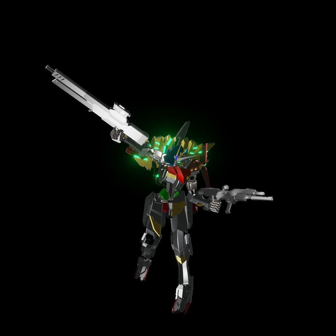 TheMechaNoid 9 gundam with lights 3D model_13
