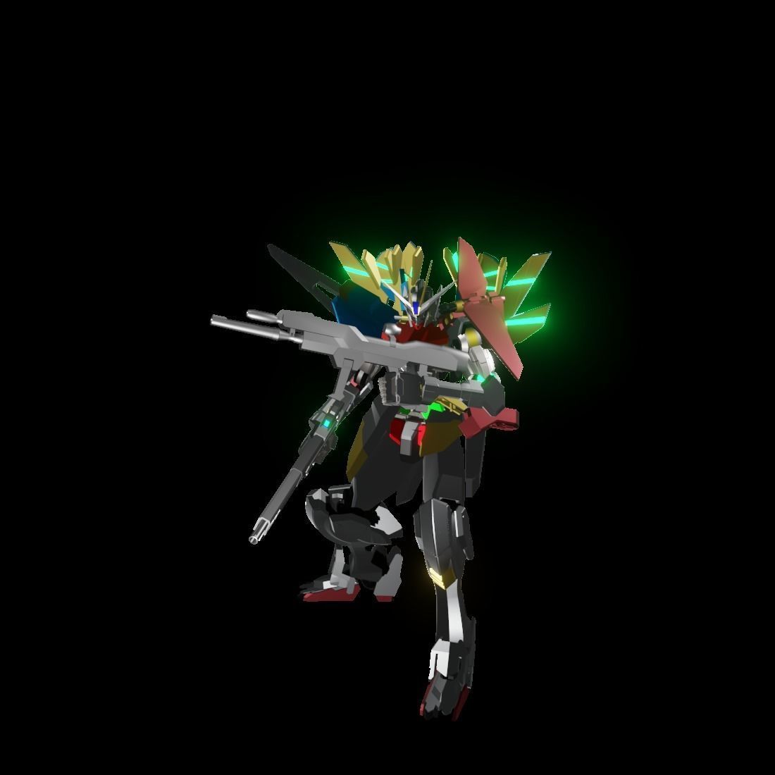 TheMechaNoid 9 gundam with lights 3D model_5