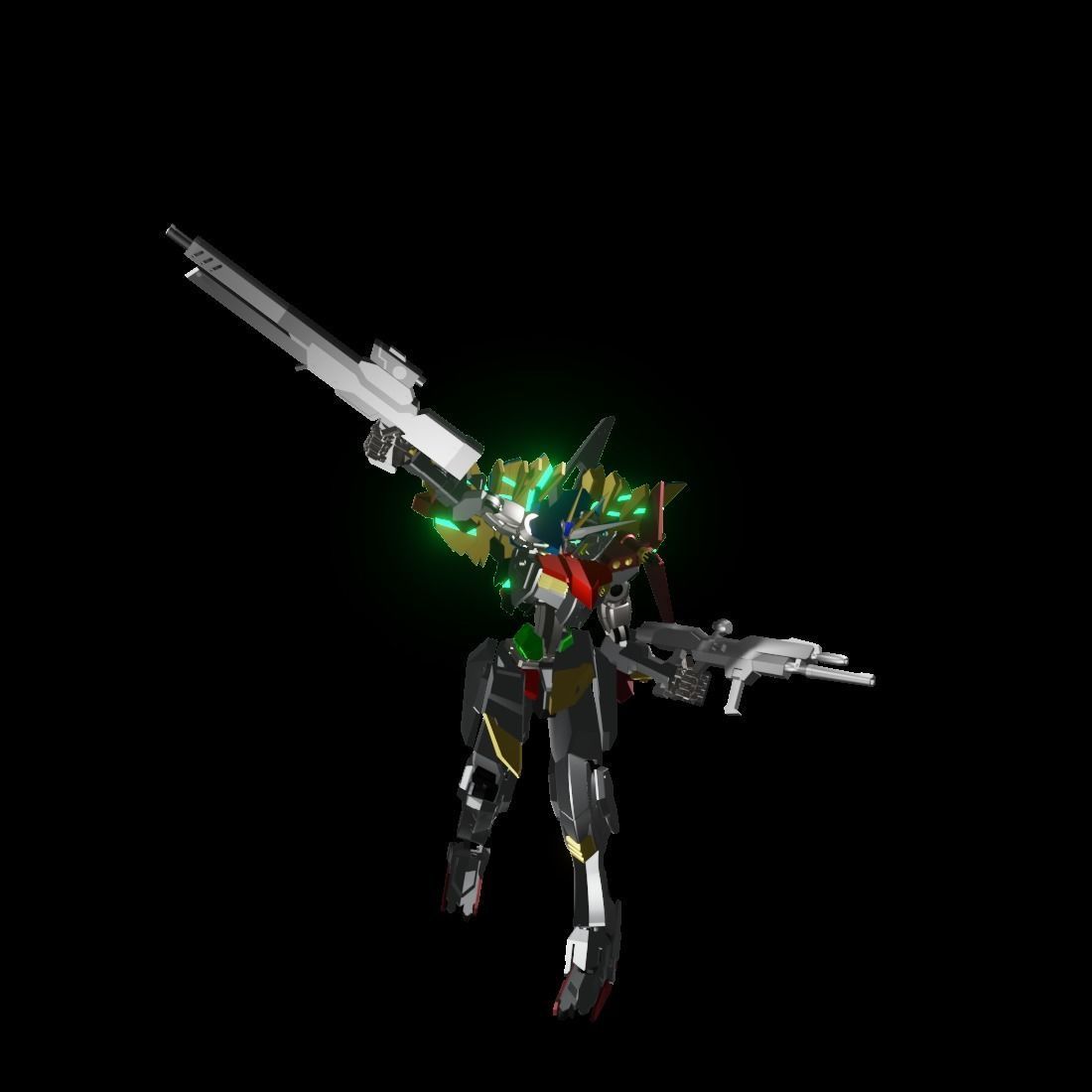 TheMechaNoid 9 gundam with lights 3D model_16